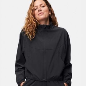 Outdoor Voices Black Track Jacket Windbreaker S